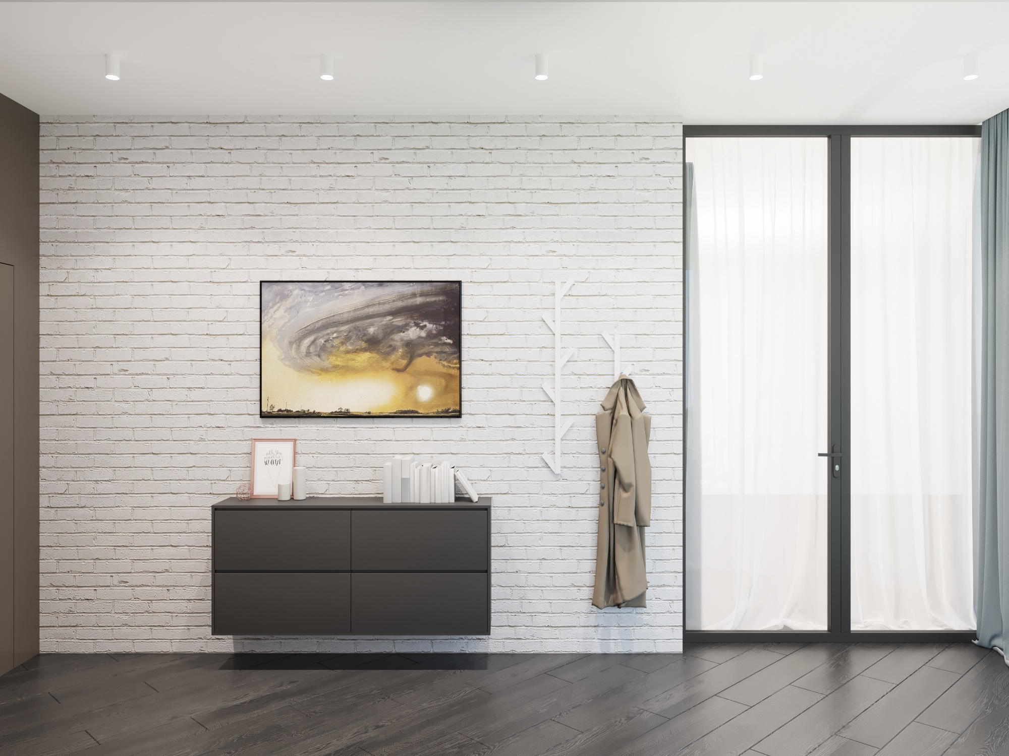 Фото № 22: 22 стильных интерьера с обоями под камень