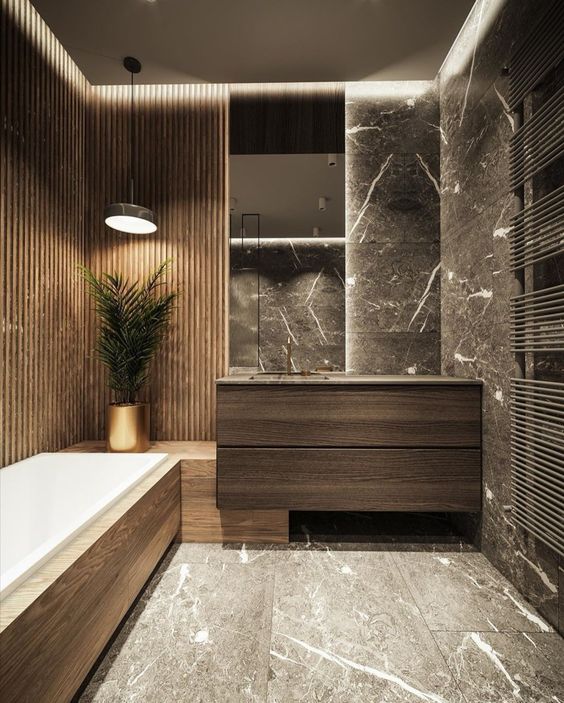 Фото № 3: Цвет в дизайне ванной комнаты: 23 красивых оттенка