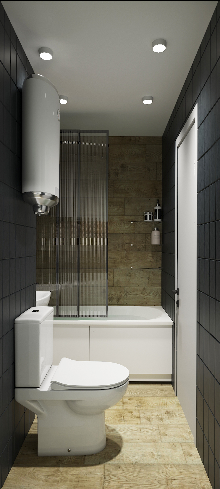 Фото № 20: 25 темных ванных комнат: чем они хороши