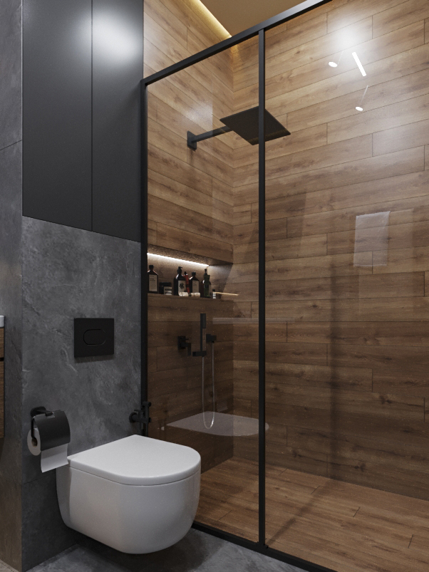 Фото № 17: 25 темных ванных комнат: чем они хороши