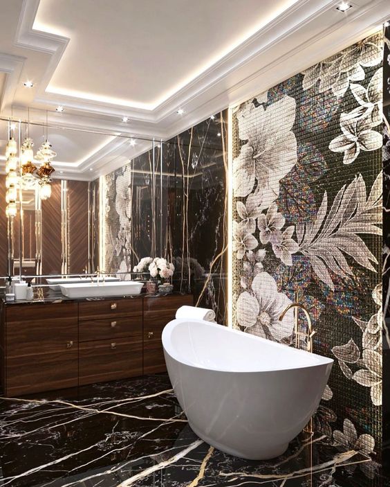 Фото № 8: 25 темных ванных комнат: чем они хороши