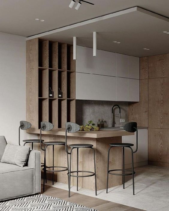 Фото № 10: 10 вариантов п-образной кухни 