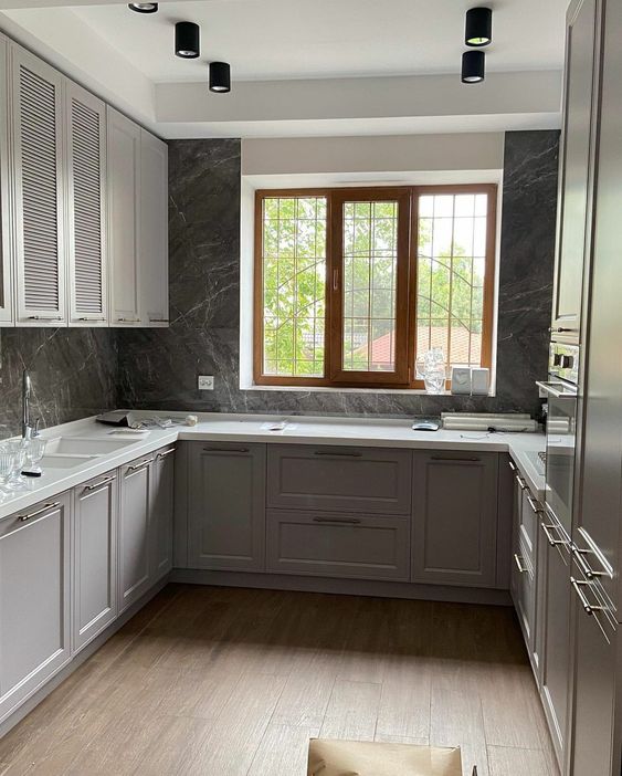 Фото № 13: 10 вариантов п-образной кухни 