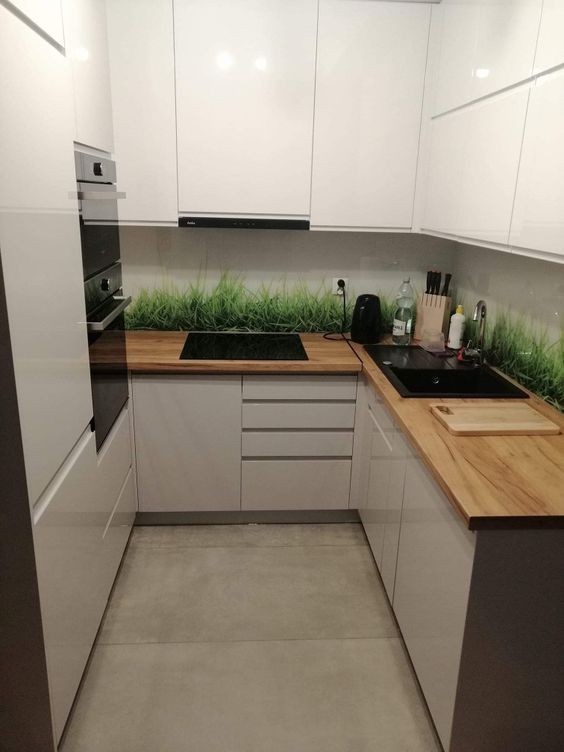 Фото № 14: 10 вариантов п-образной кухни 