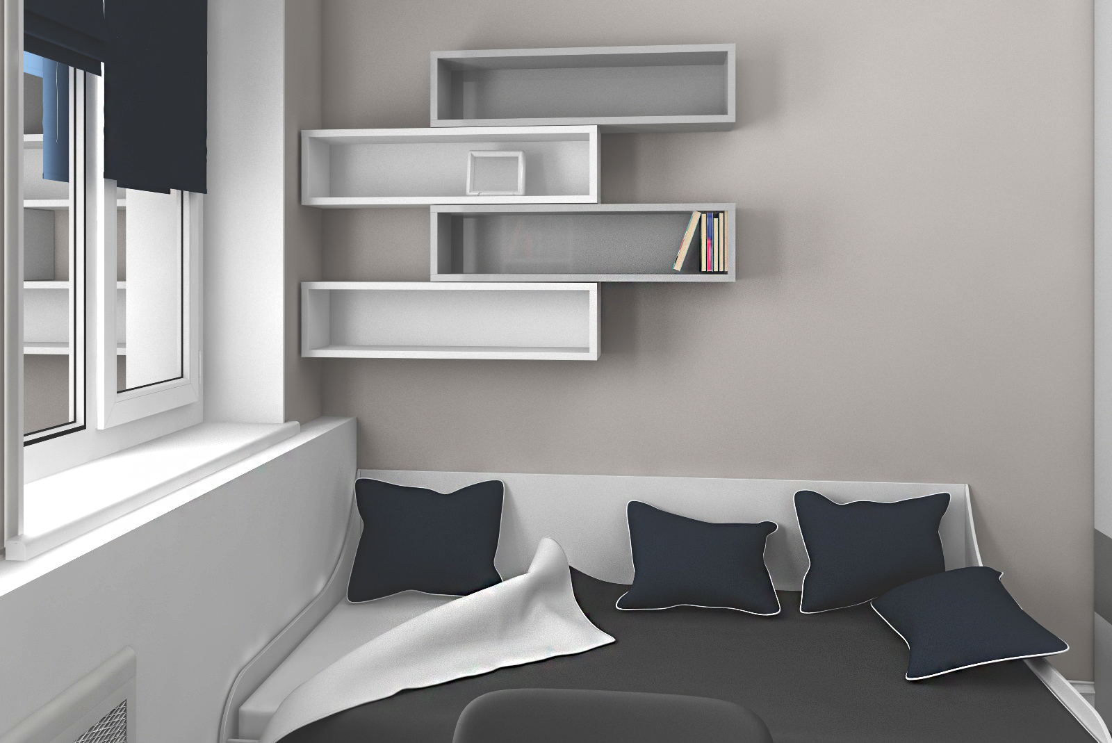 Фото № 15: Навесные полки: 15 оригинальных вариантов ненавязчивого украшения дома