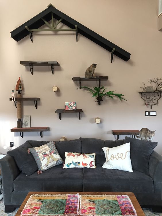 Фото № 13: Навесные полки: 15 оригинальных вариантов ненавязчивого украшения дома