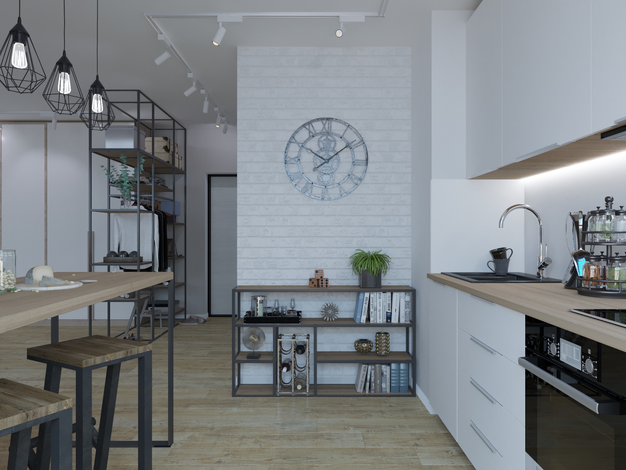 Фото № 8: Как обыграть кирпичную стену в интерьере кухни: 15 примеров удачных сочетаний