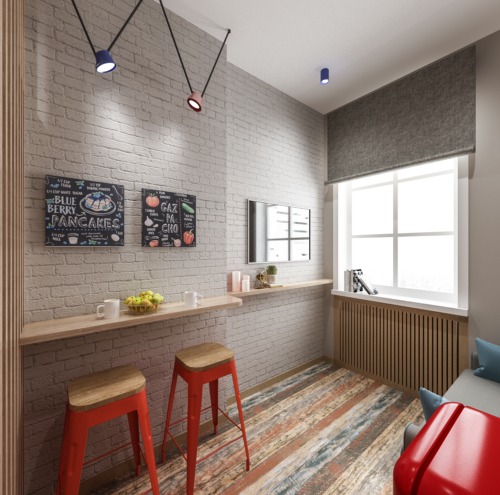 Фото № 10: Как обыграть кирпичную стену в интерьере кухни: 15 примеров удачных сочетаний