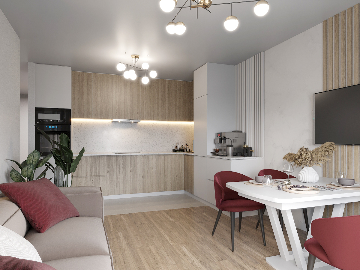 Фото № 20: 20 ярких примеров сочетаний с бордовым в интерьере вашей квартиры