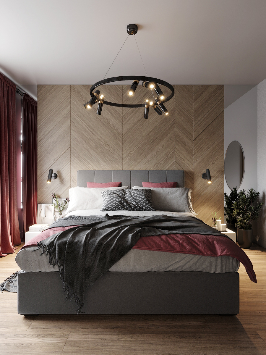 Фото № 19: 20 ярких примеров сочетаний с бордовым в интерьере вашей квартиры