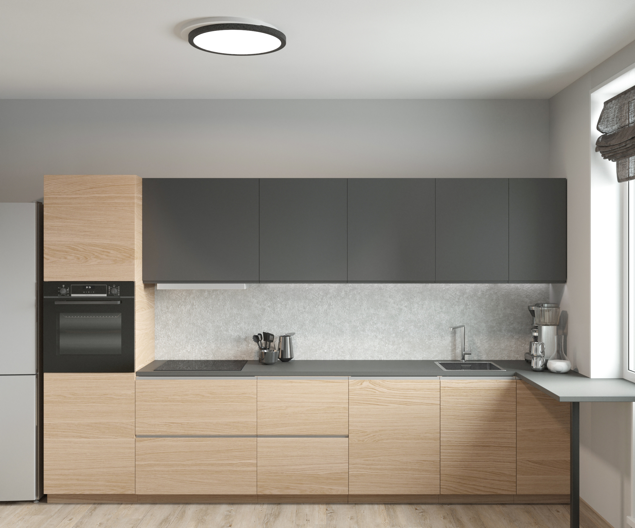 Фото № 9: Дизайн кухни со стиральной машиной: секреты и тонкости