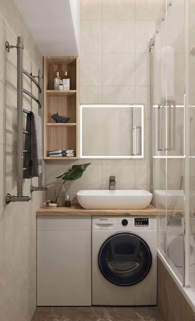 Фото № 7: Советы по выбору раковины для маленькой ванной