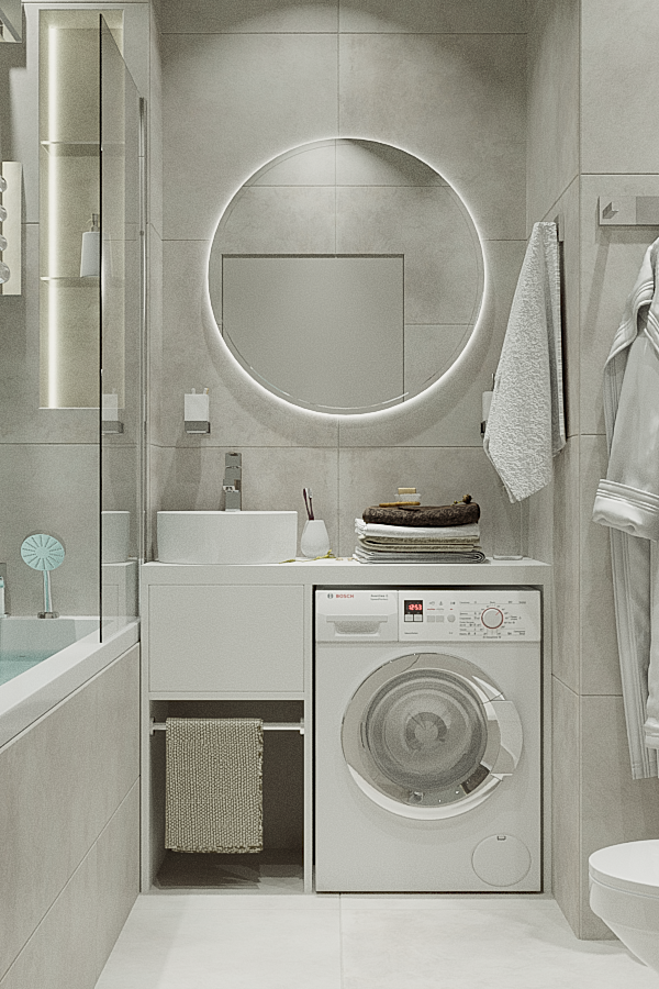 Фото № 9: Дизайн ванной комнаты без туалета: 25 крутых идей