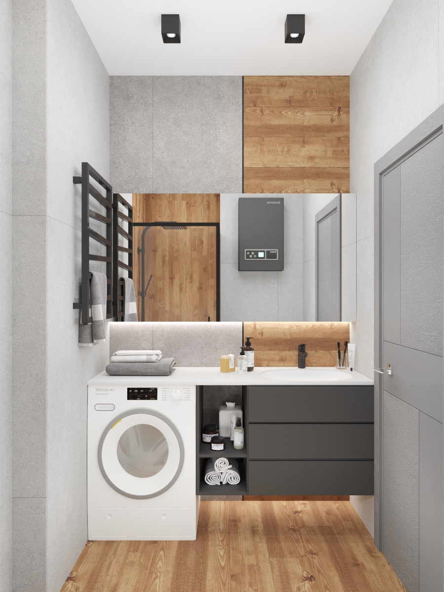 Фото № 1: О современных полотенцесушителях в интерьере ванной комнаты