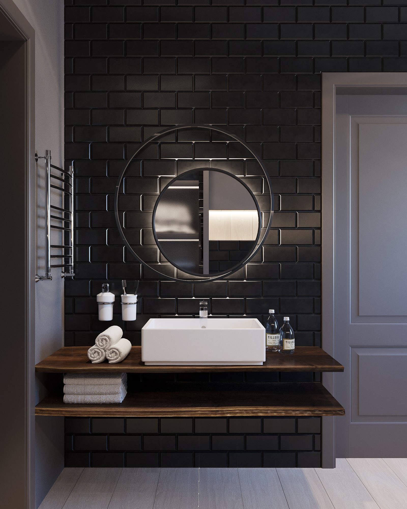 Фото № 4: О современных полотенцесушителях в интерьере ванной комнаты