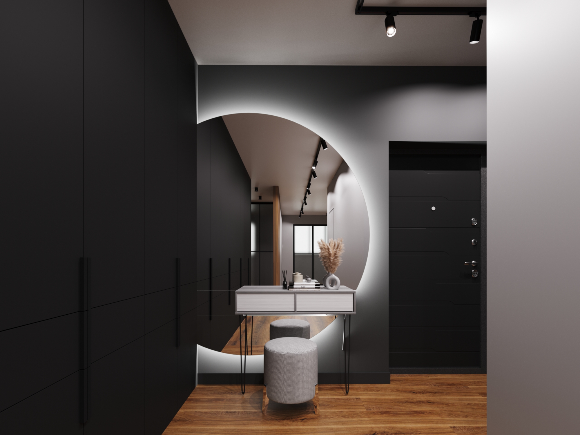 Фото № 7: Зонирование квартиры с помощью зеркал: 10 стильных вариантов