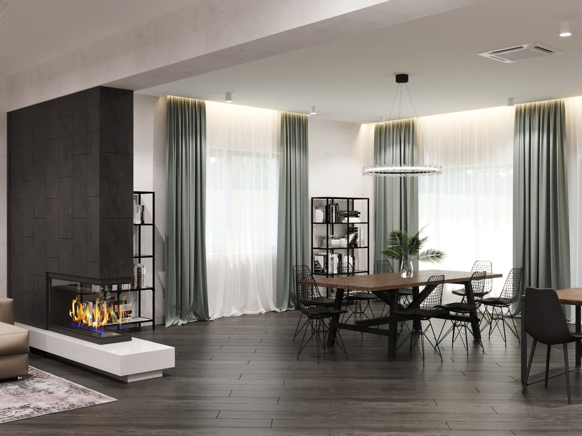 Фото № 14: 25 стильных интерьеров с черным полом