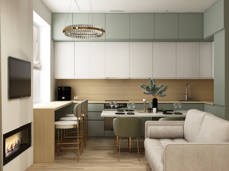 Фото № 5: Интерьер кухни с зеленым гарнитуром: фотоподборка лучших вариантов