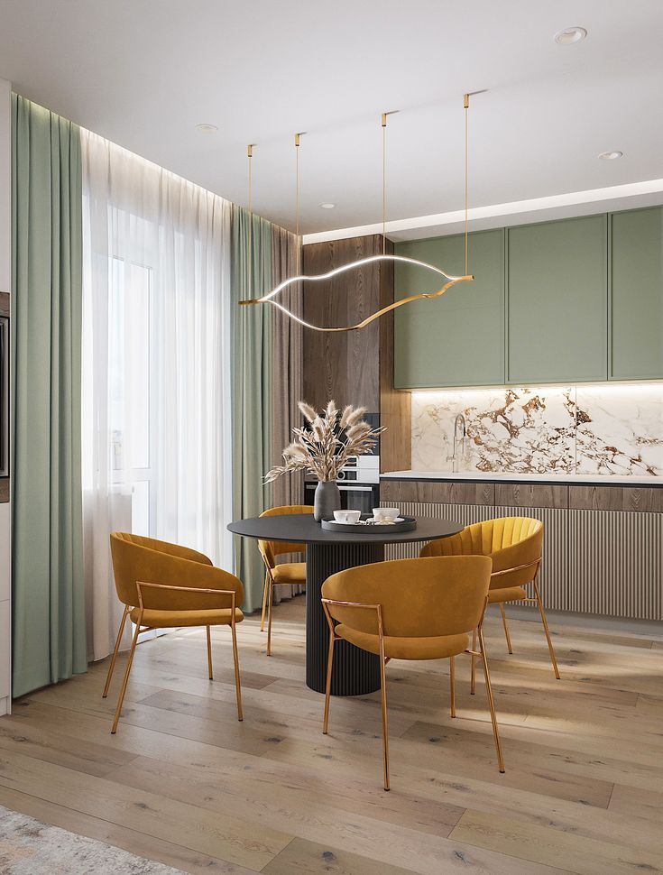 Фото № 7: Интерьер кухни с зеленым гарнитуром: фотоподборка лучших вариантов