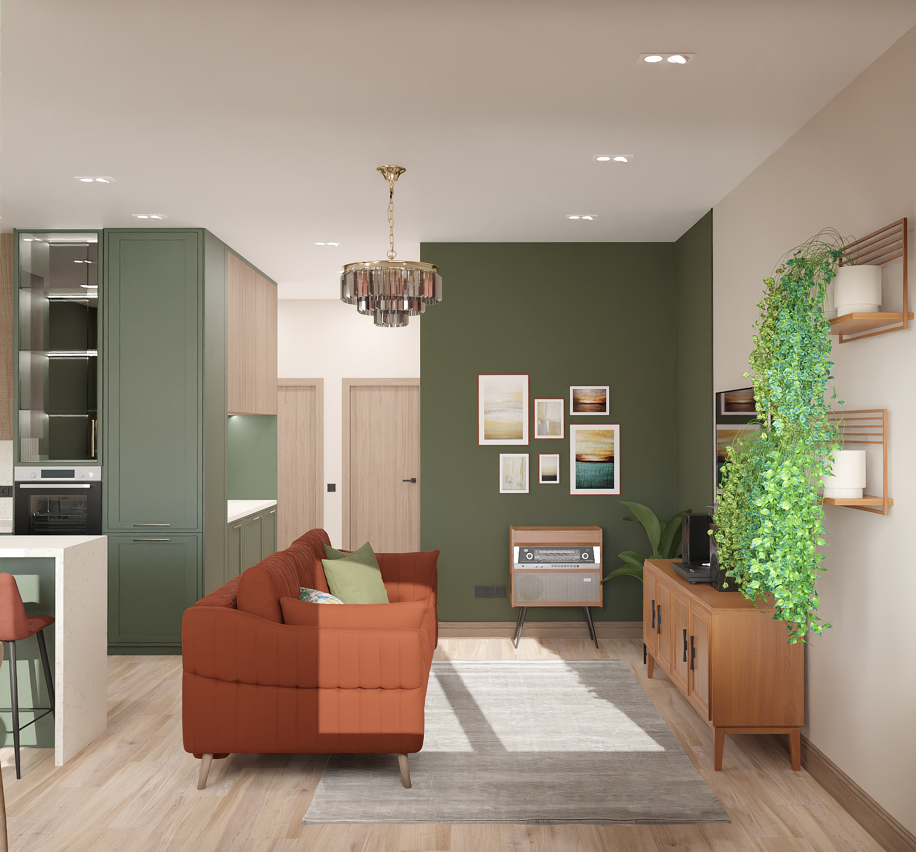 Фото № 4: 20 запоминающихся интерьеров с красным диваном