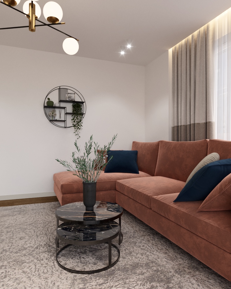 Фото № 8: 20 запоминающихся интерьеров с красным диваном