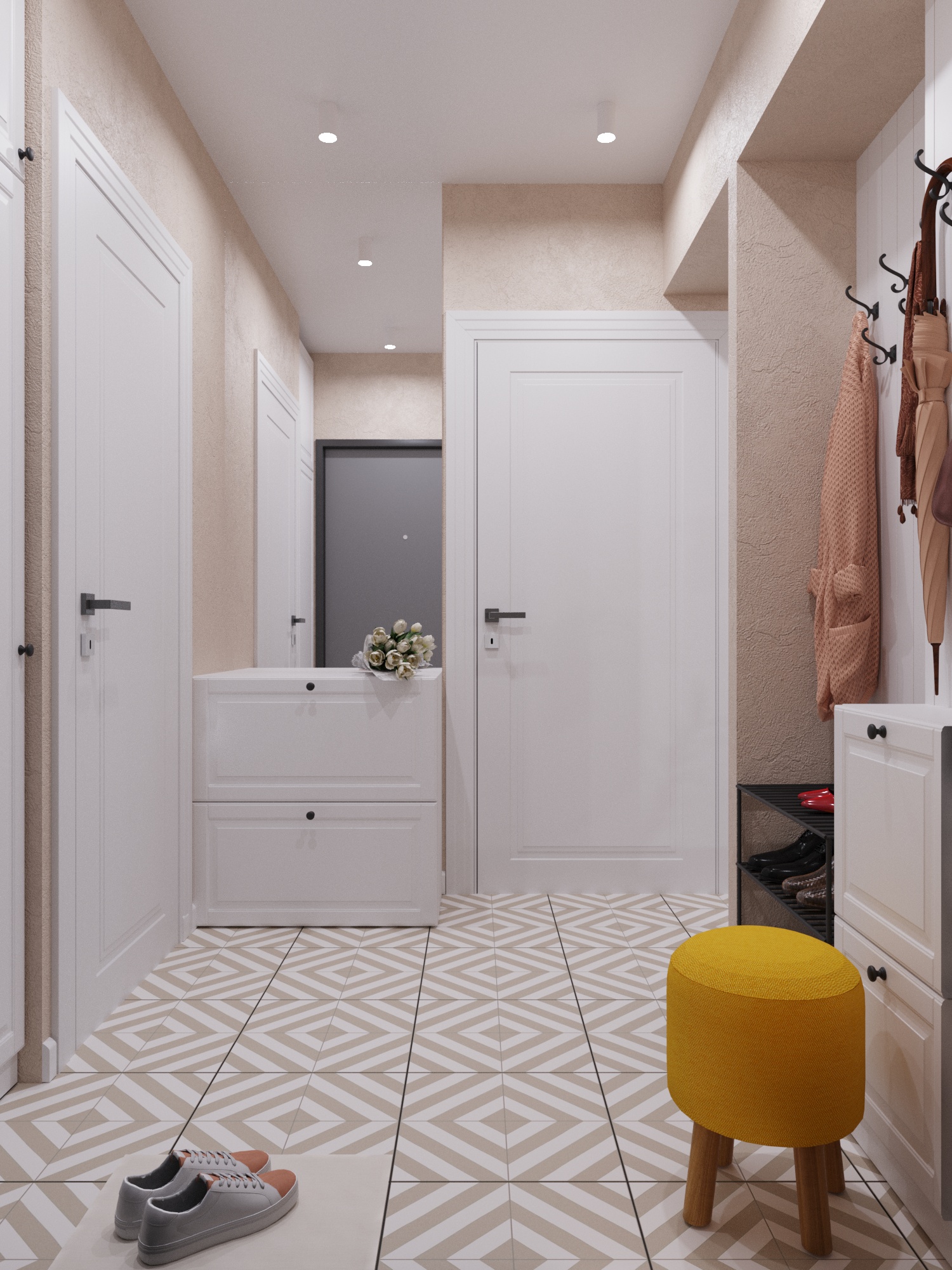 Фото № 1: Дизайн трехкомнатной квартиры с пианино в современном стиле