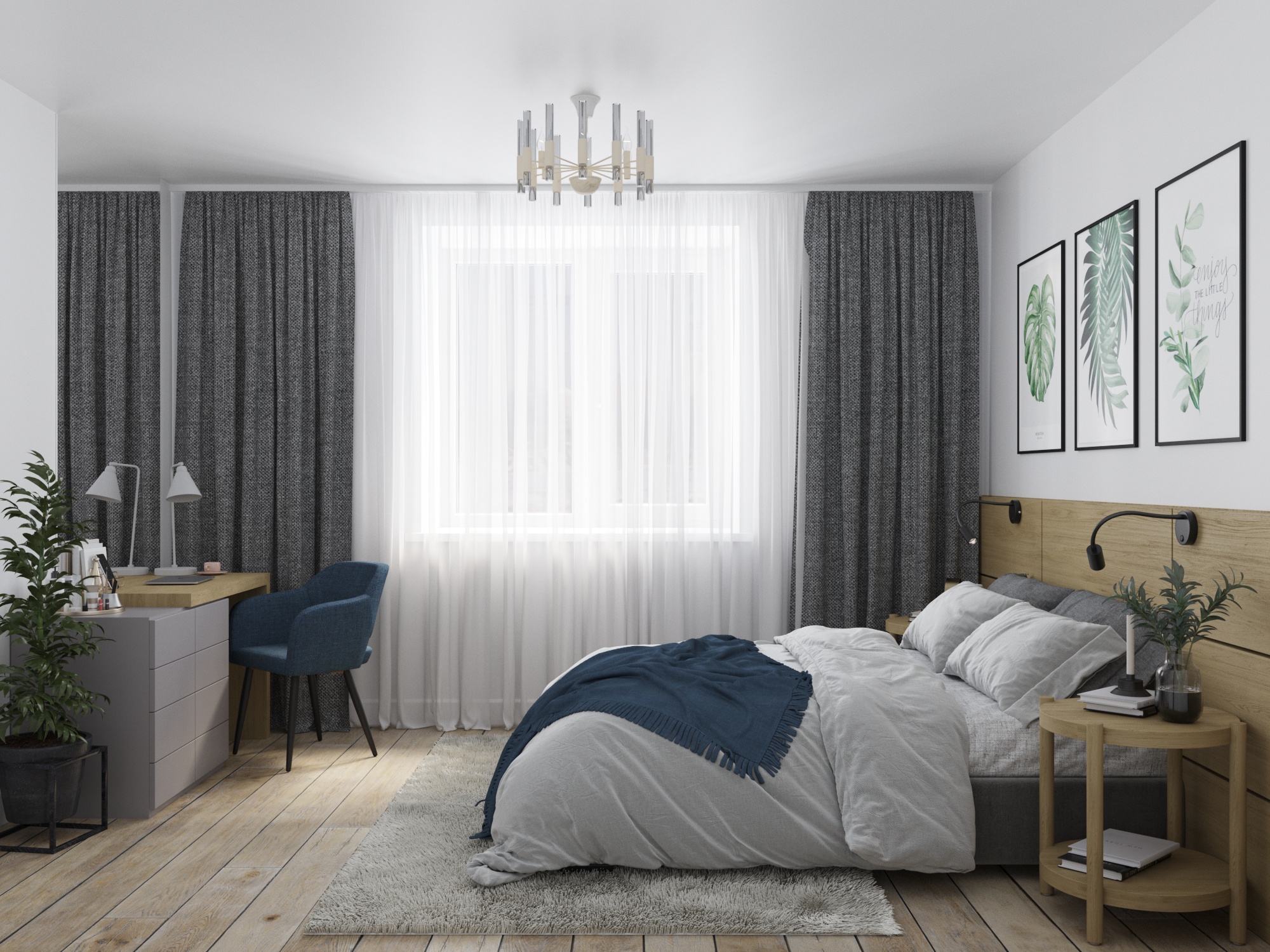 Фото № 4: Дизайн трехкомнатной квартиры с пианино в современном стиле