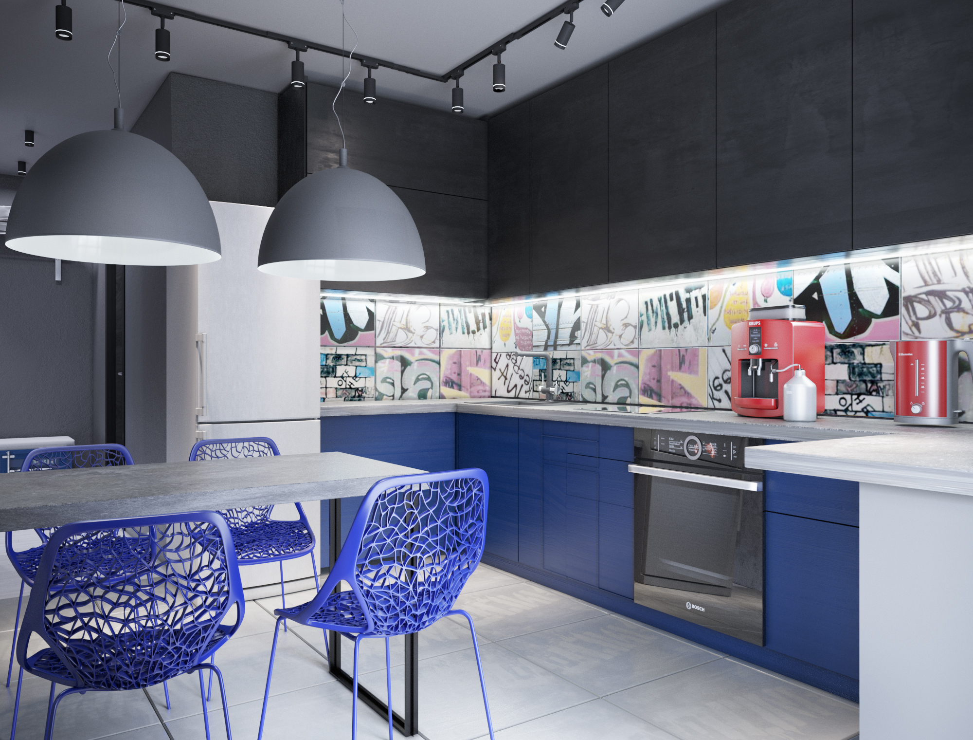 Фото № 2: Проект ReRooms: однушка в стиле лофт со спальней за стеклом