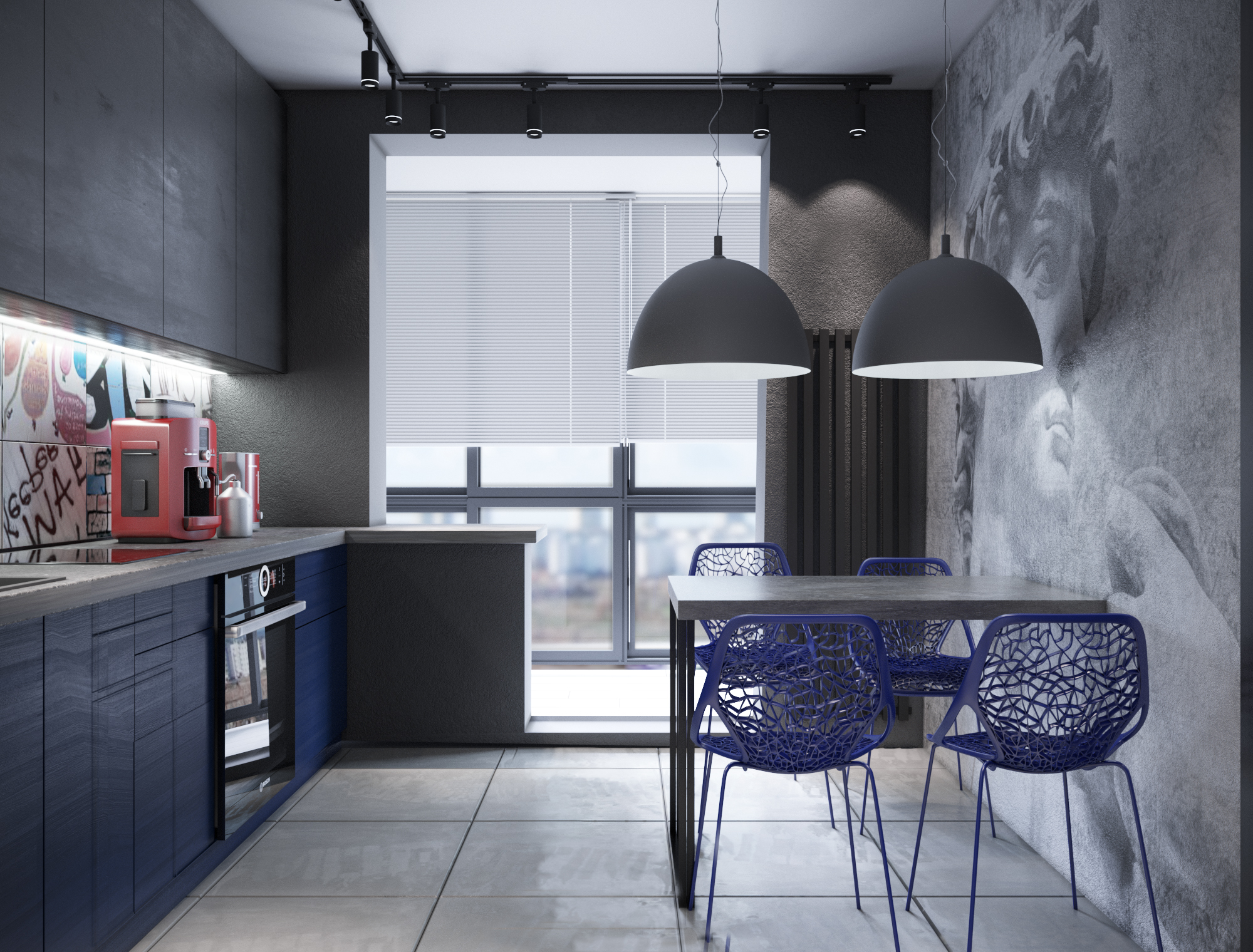 Фото № 4: Проект ReRooms: однушка в стиле лофт со спальней за стеклом