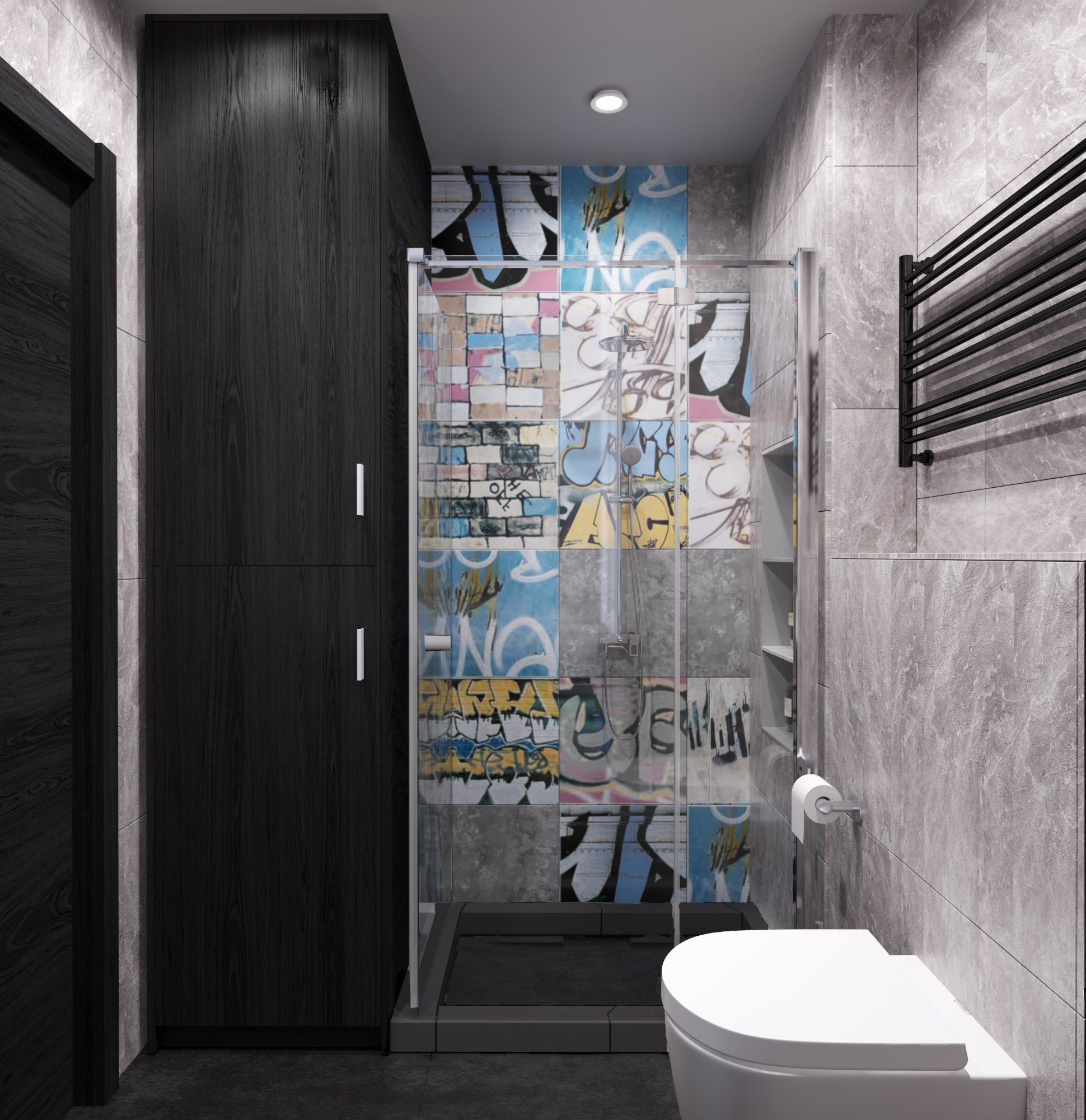 Фото № 6: Проект ReRooms: однушка в стиле лофт со спальней за стеклом