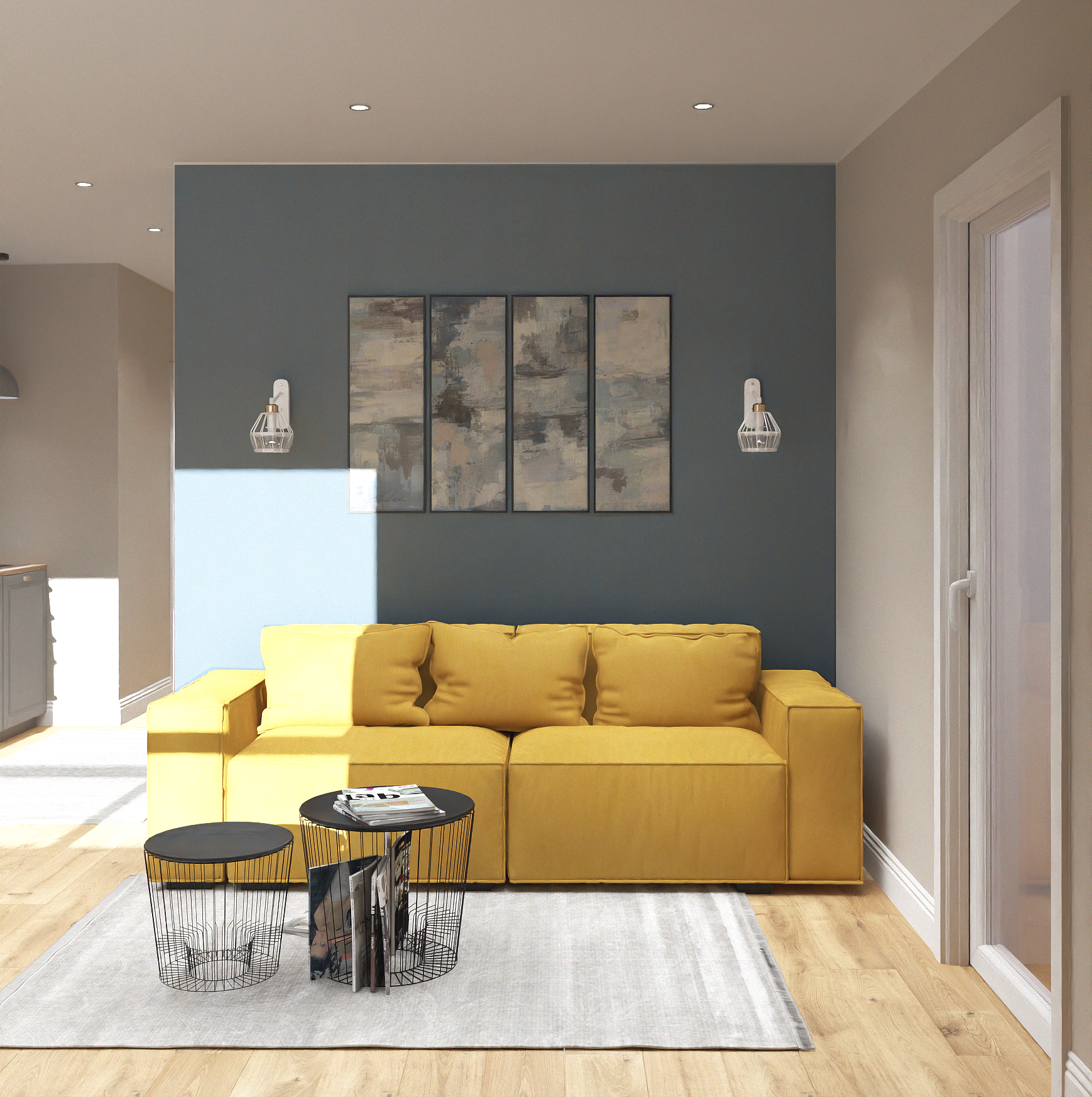 Фото № 1: Использование модульных картин в интерьерном дизайне