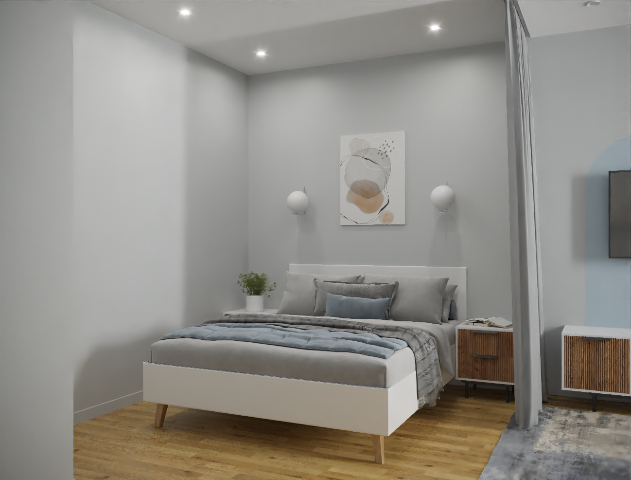 Фото № 7: Спальня-гостиная: 10 правил объединения