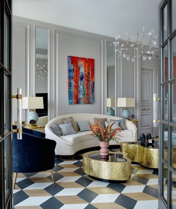 Фото № 13: Гостиная в стиле ар-деко: 20 красивых примеров