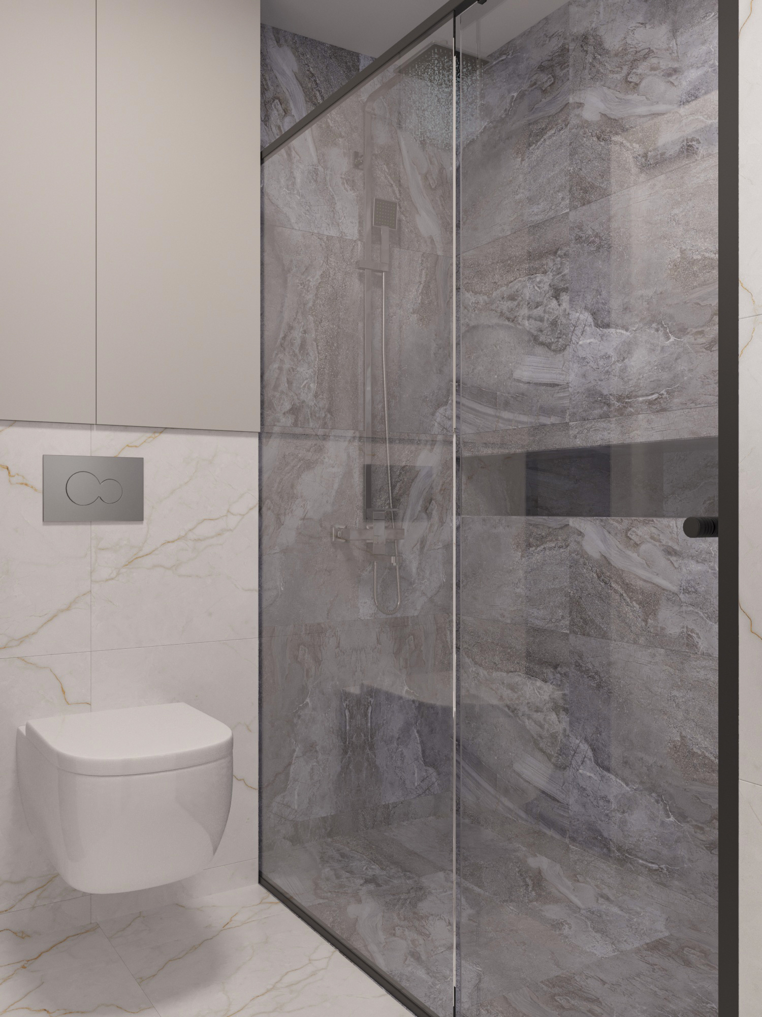 Фото № 11: Как обустроить совмещенный санузел: идеи оформления с фото