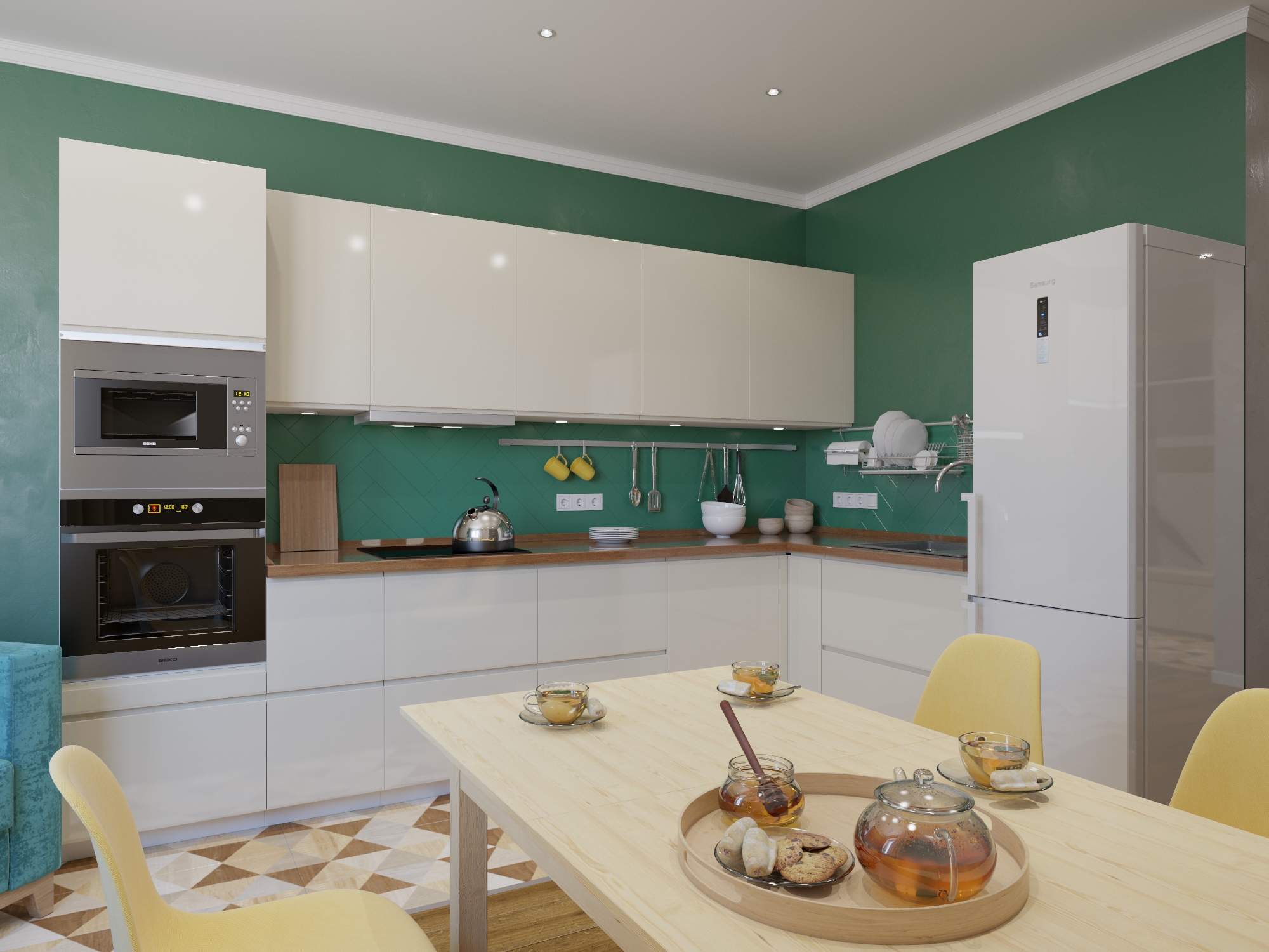 Фото № 2: Удобно, просто, современно: три вида кухни в стиле хай-тек