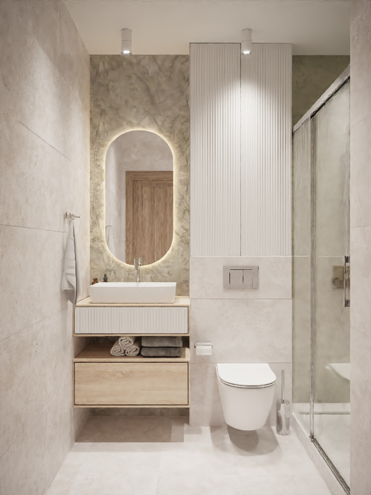 Фото № 2: Дизайн маленькой ванной комнаты: тренды-2024