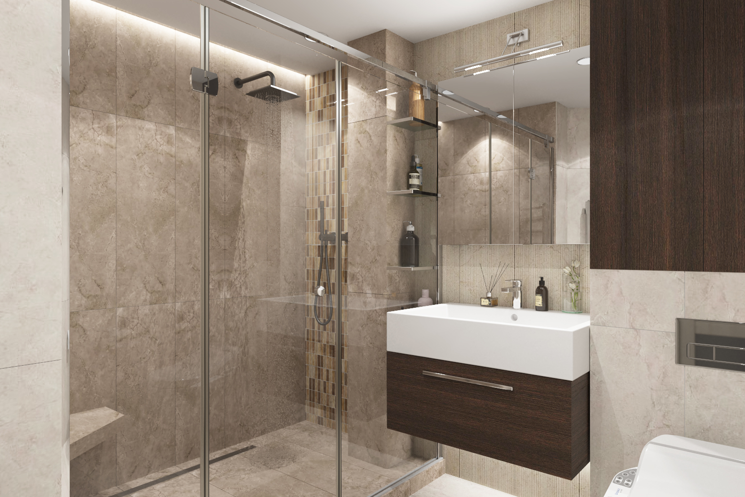 Фото № 5: Дизайн маленькой ванной комнаты: тренды-2024