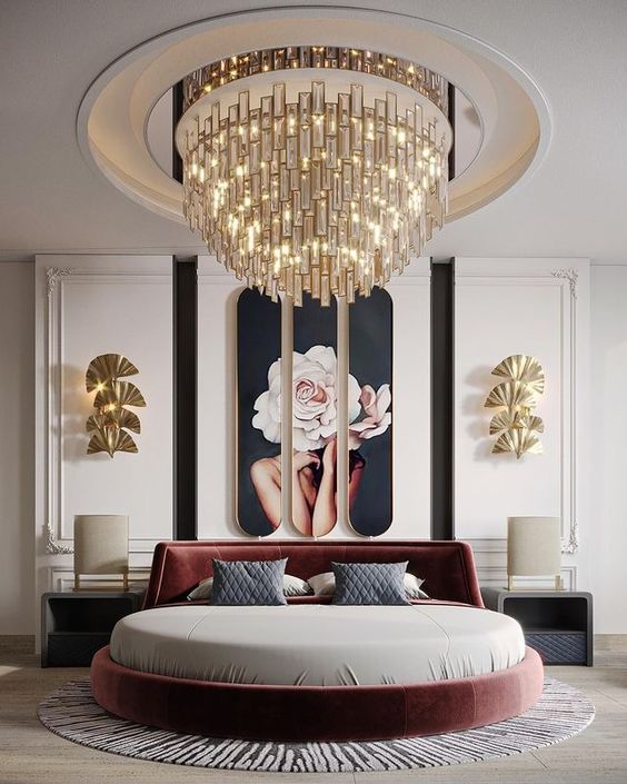 Фото № 4: Спальня с круглой кроватью: все за и против