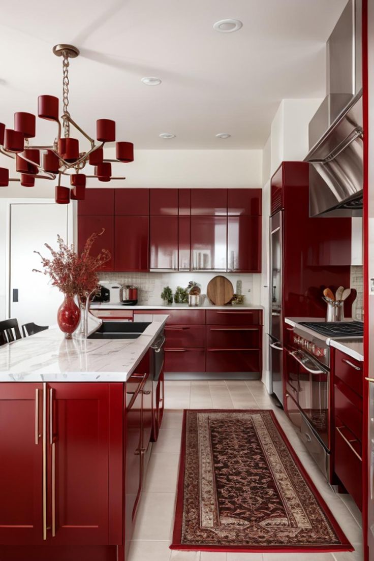 Фото № 8: Красная кухня: 30 ярких примеров дизайна