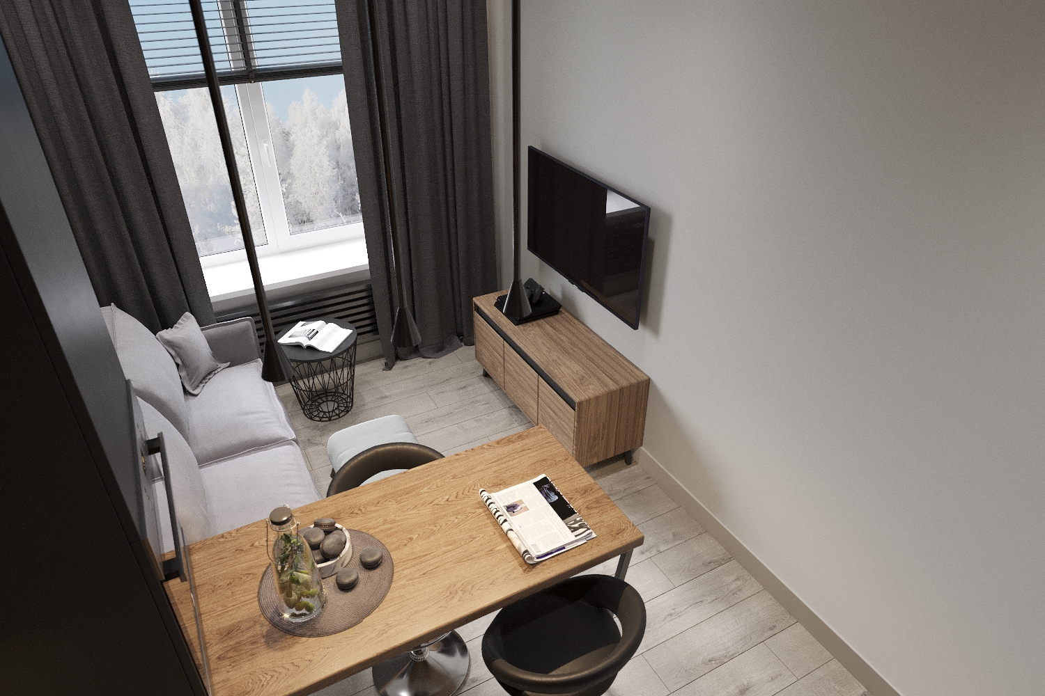 Фото № 2: Трехкомнатная квартира в стиле лофт