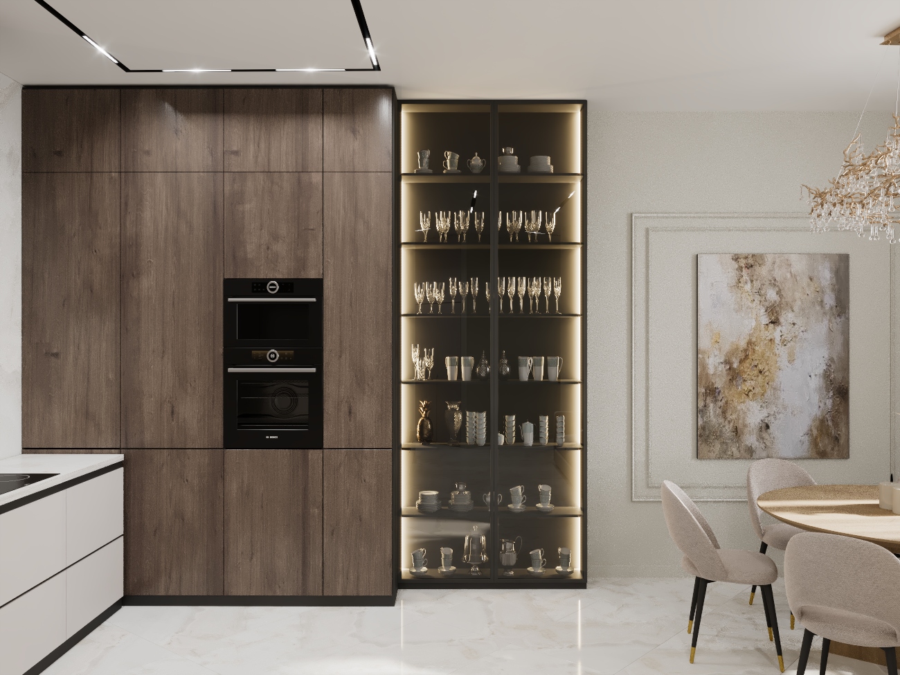 Фото № 2: Трешка с высокими потолками в стиле современная классика