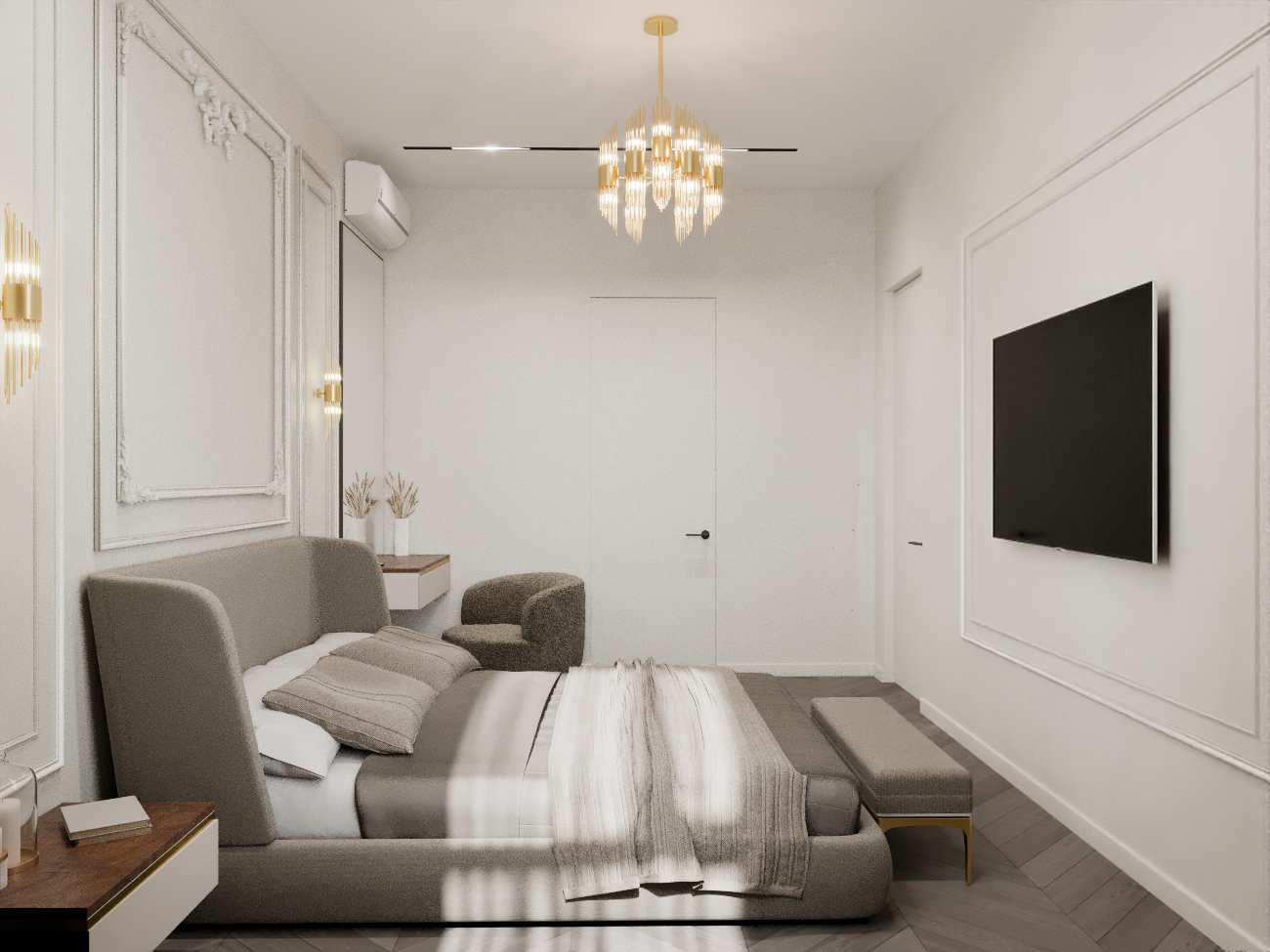 Фото № 8: Трешка с высокими потолками в стиле современная классика