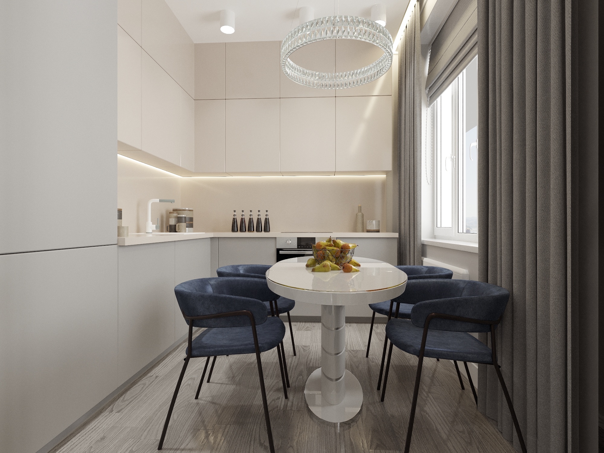 Фото № 2: трехкомнатная квартира в стиле минимализм