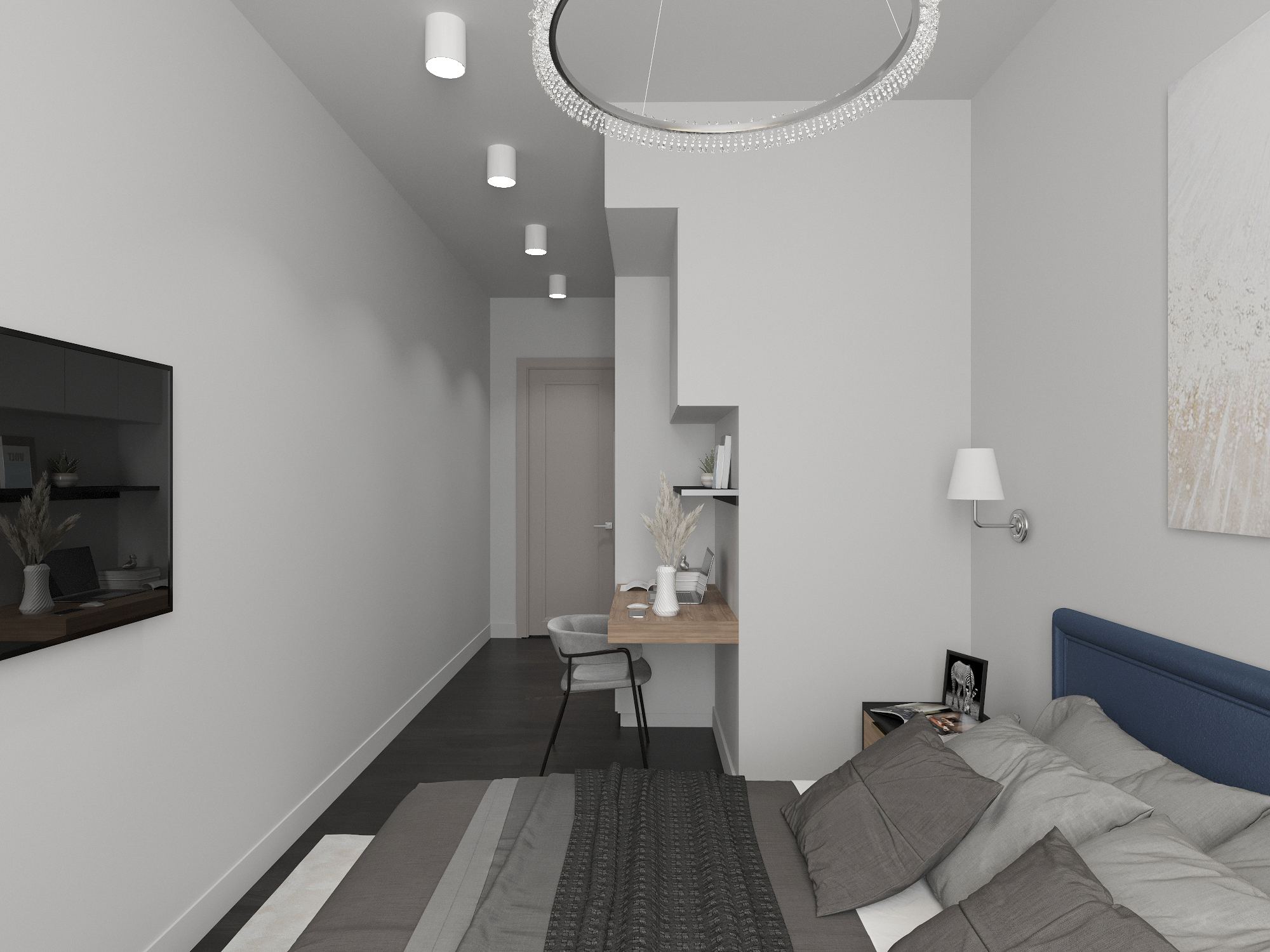 Фото № 4: трехкомнатная квартира в стиле минимализм