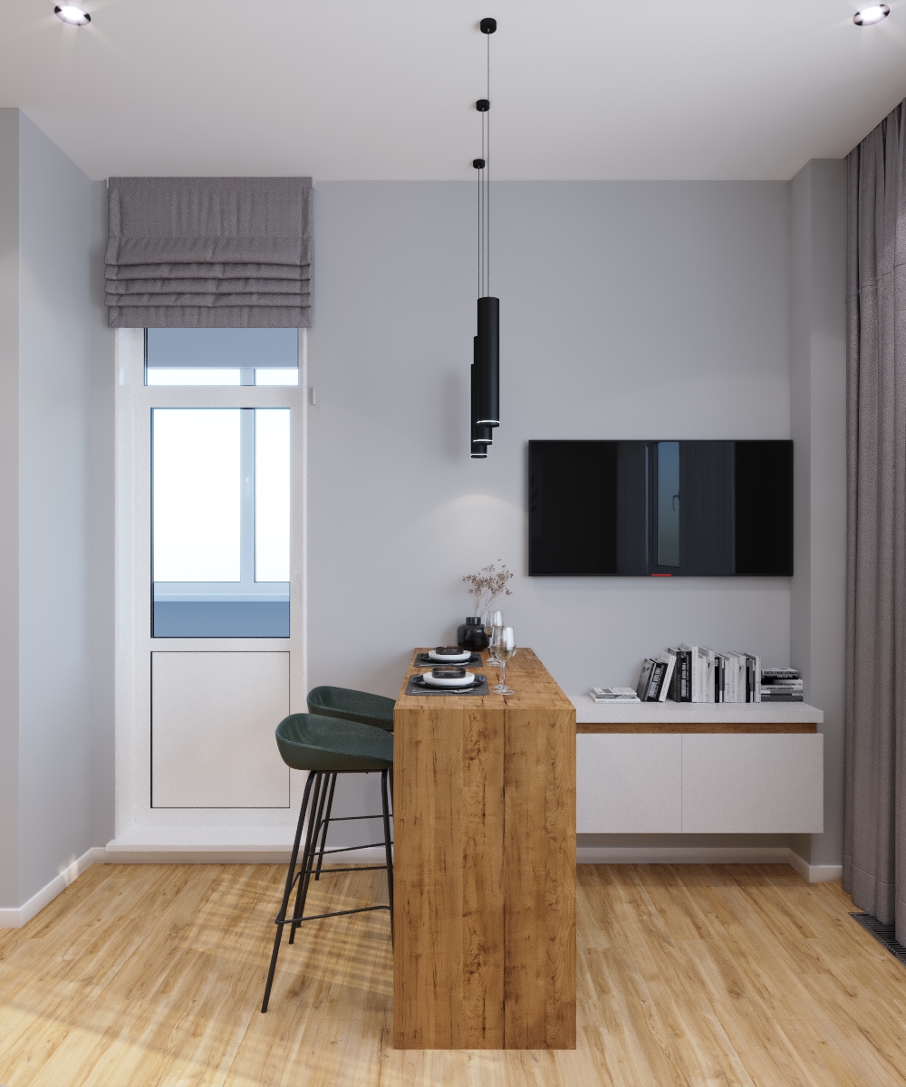 Фото № 9: Дизайн однокомнатной квартиры площадью 40 метров: 10 удачных решений