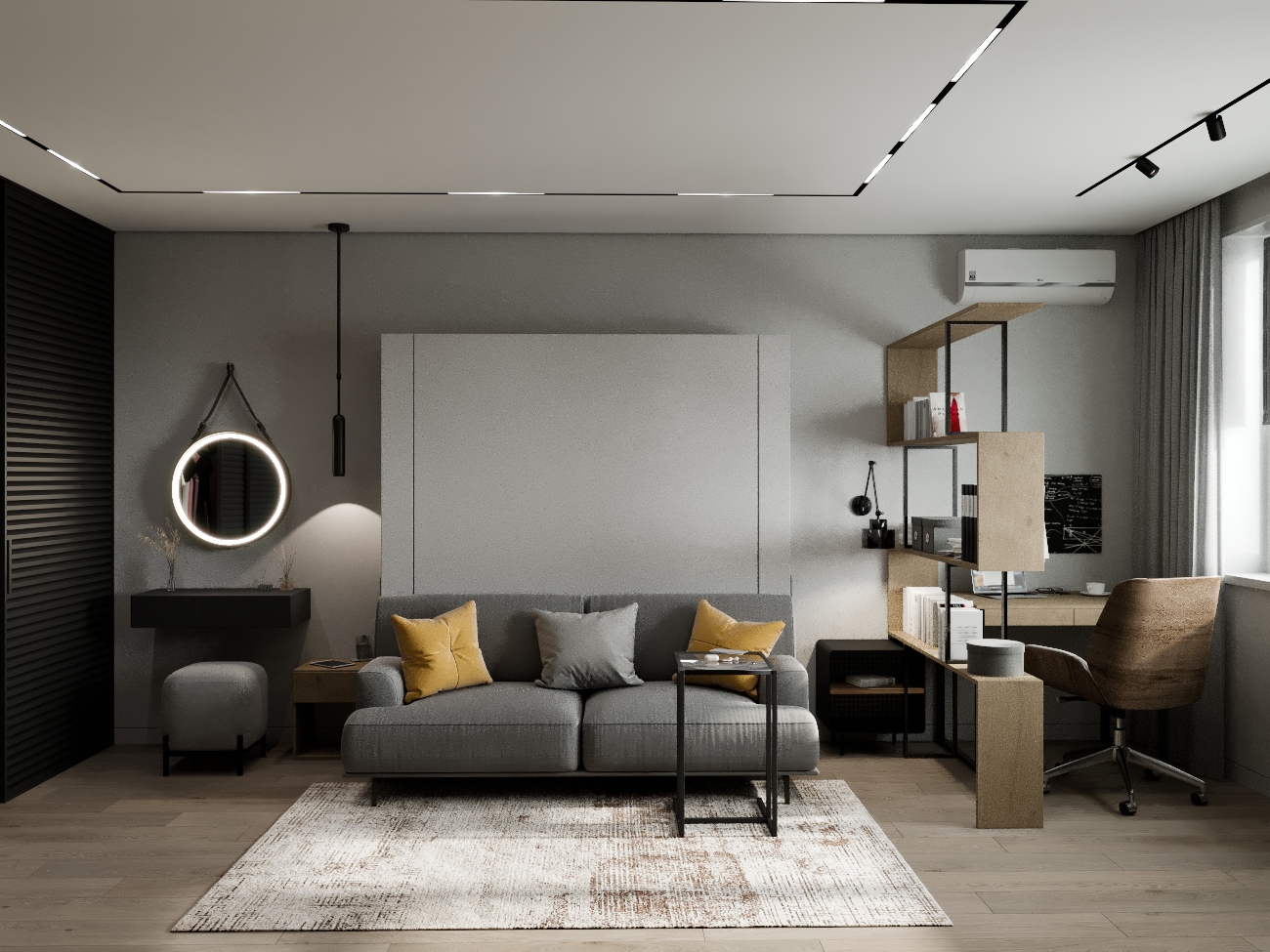 Фото № 5: Дизайн однокомнатной квартиры площадью 40 метров: 10 удачных решений