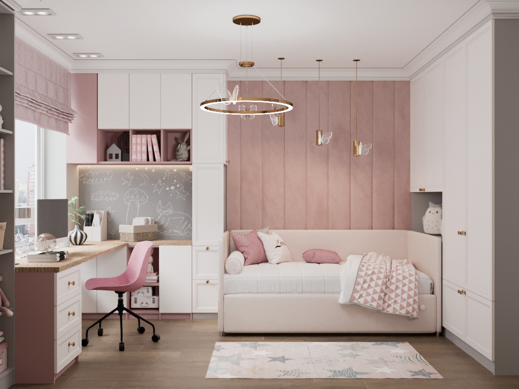 Фото № 1: Чем украсить стены детской комнаты: лучшие фотопримеры 