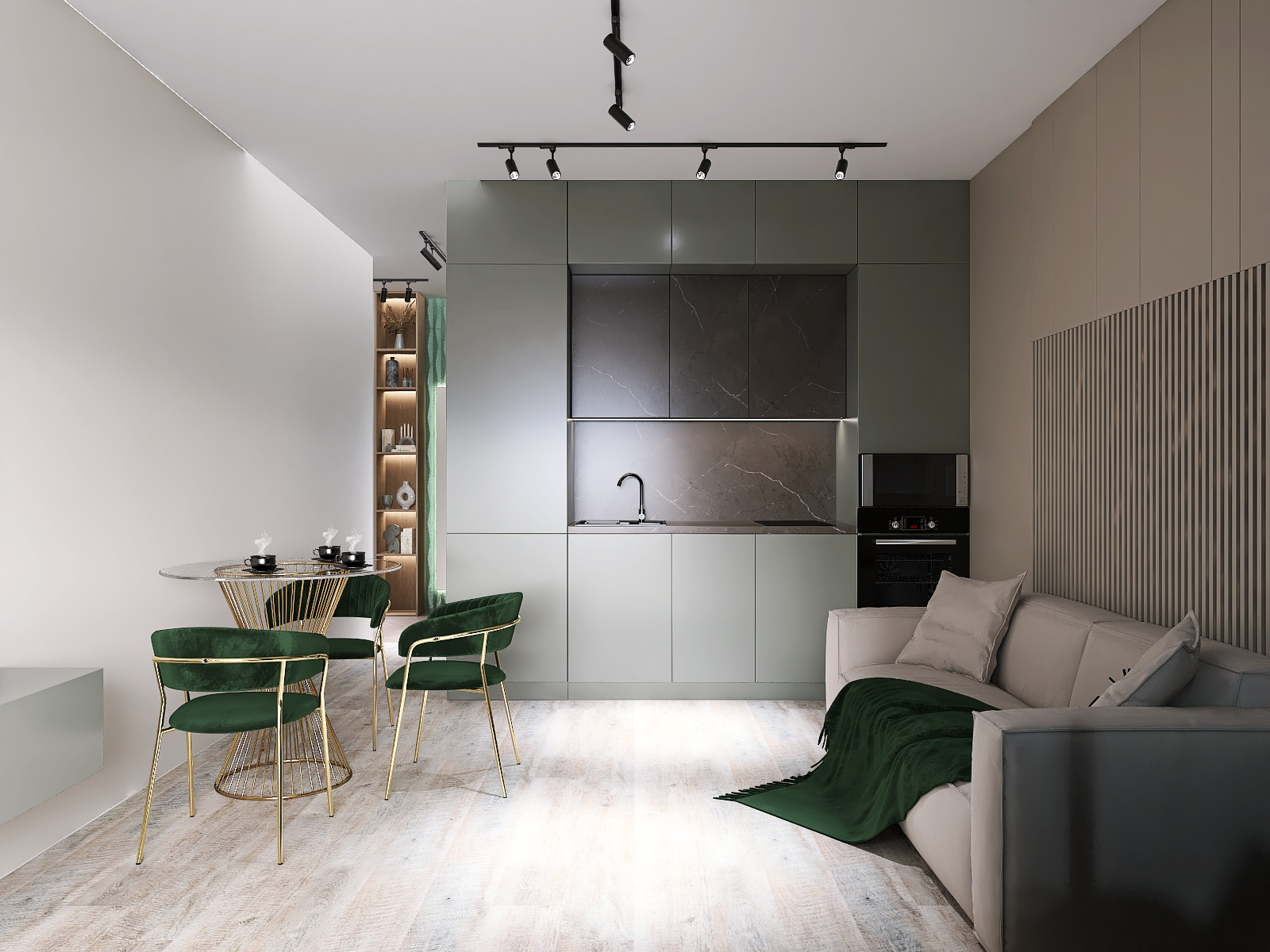 Фото № 2: Функциональность и простор: квартира-студия в стиле модернизм