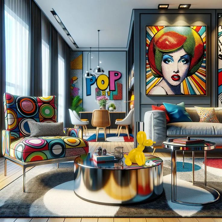 Фото № 5: Поп-арт в интерьере гостиной: 10 классных идей