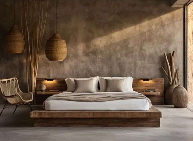 Фото № 2: Стильный интерьер спальни в натуральных оттенках